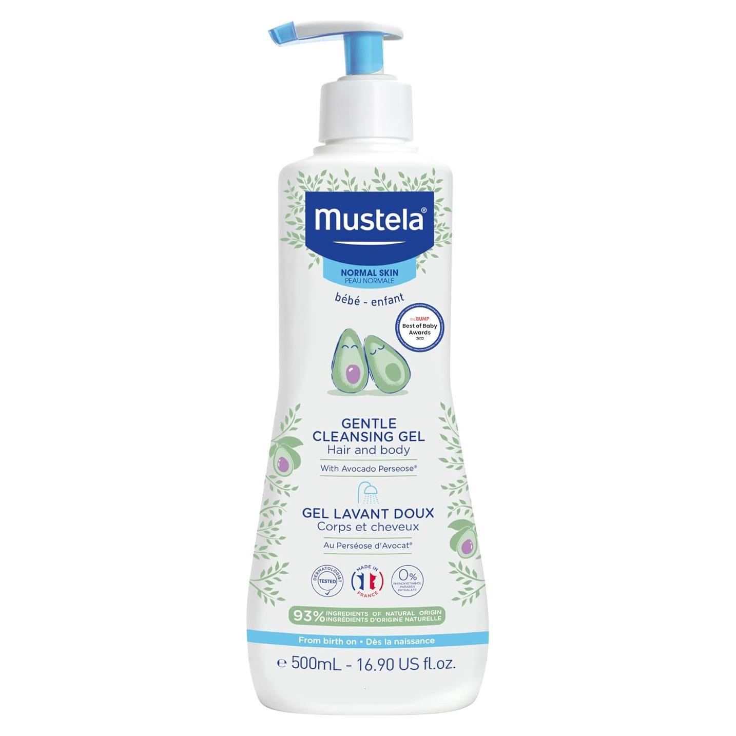 Gel Limpiador Suave Mustela Baby 500 ml - Jabón Cabello y Cuerpo