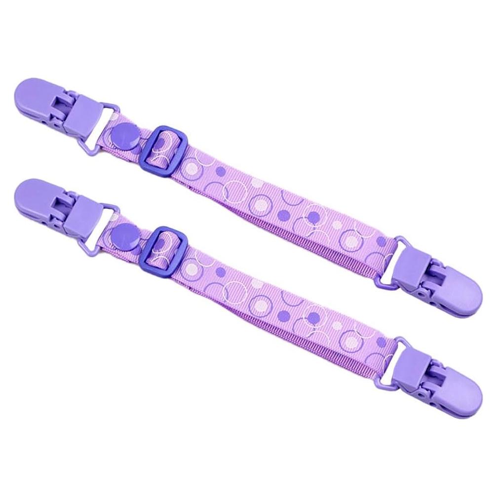 Clip Sostenedor de Babero Ajustable Booge - 2 Pcs Púrpura