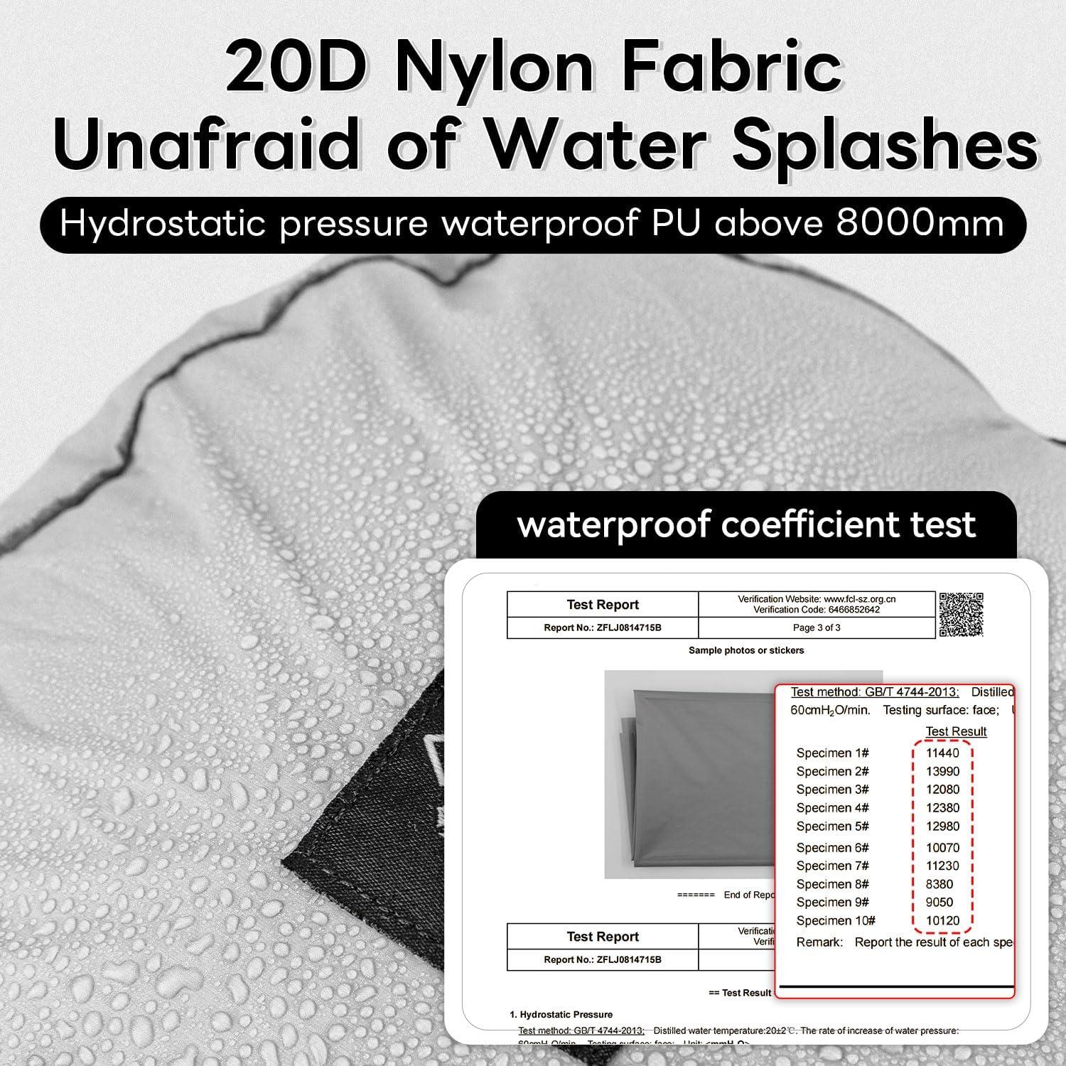 Mochila Plegable Impermeable 24L Nylon 20D Amarillo