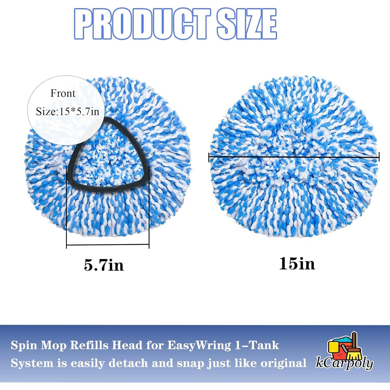 Paquete de 2 cabezales de microfibra kCarpoly para mopa EasyWring