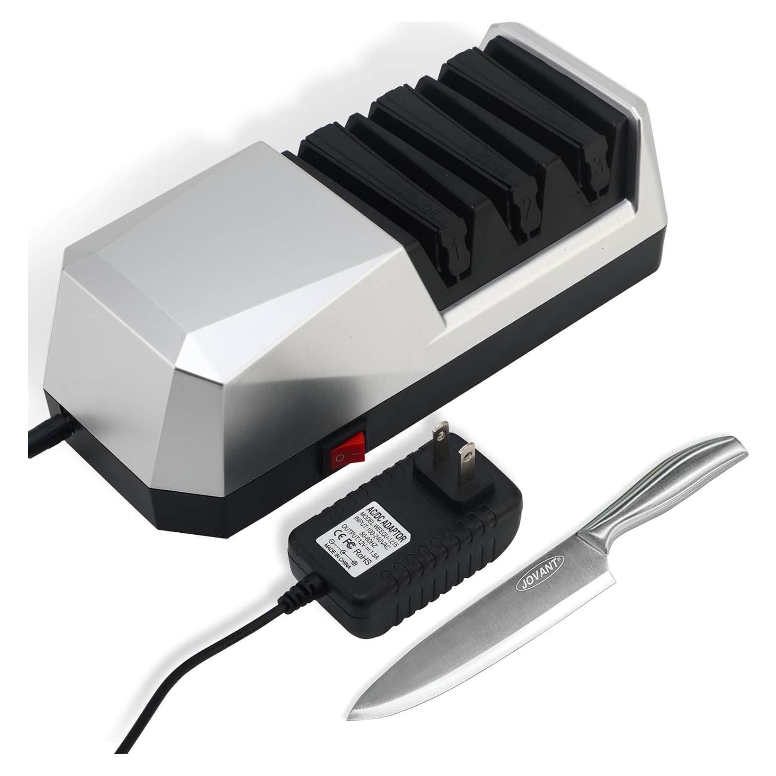 Afilador de cuchillos eléctrico Jovant 3 etapas con diamante