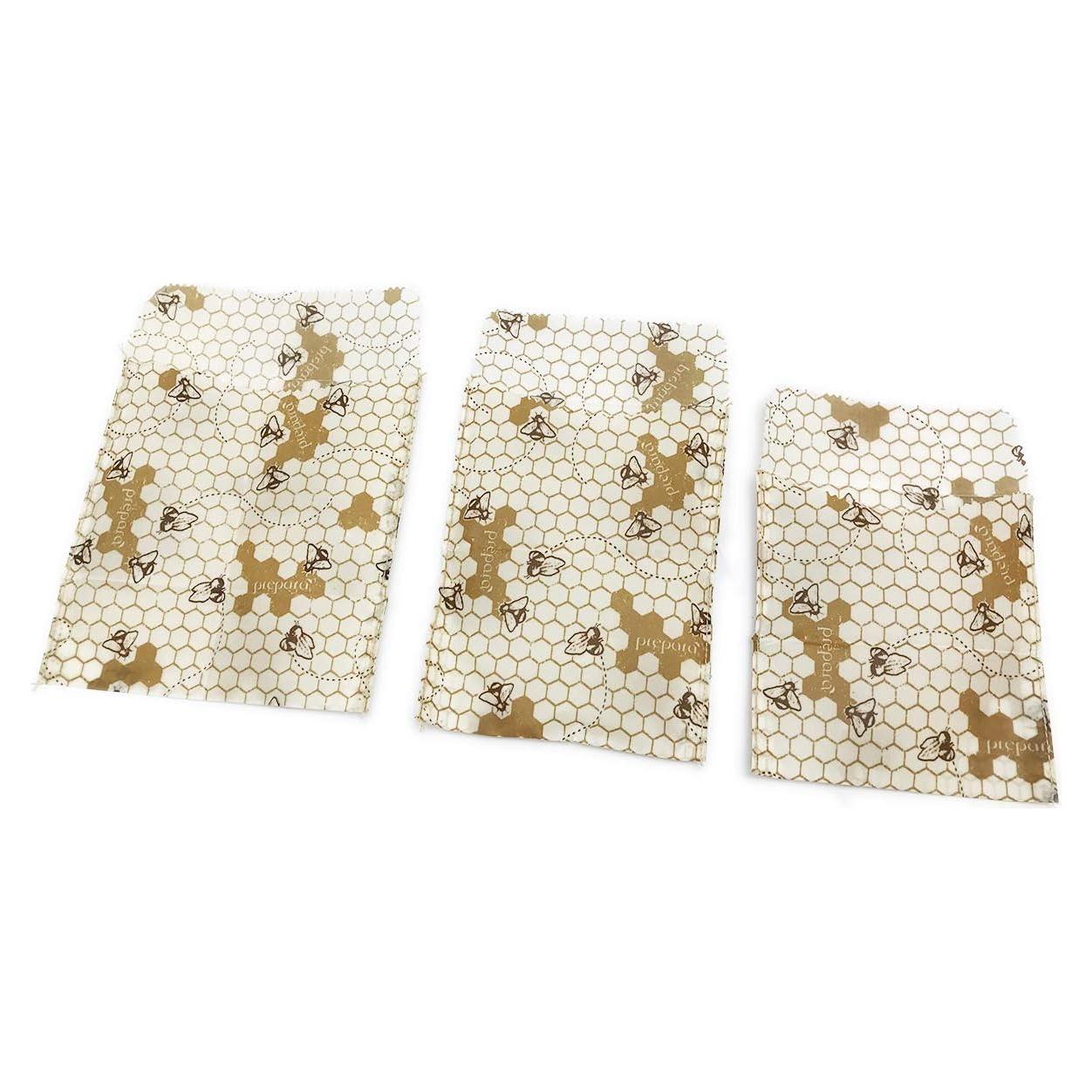 Set de 3 Envolturas de Cera de Abeja Prepara - Reutilizables