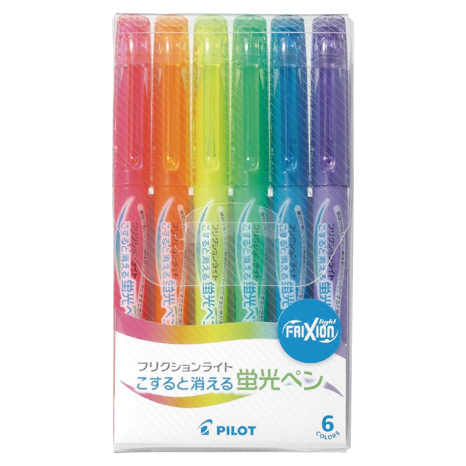 Marcadores Fluorescentes Pilot FriXion Light Set 6 Colores