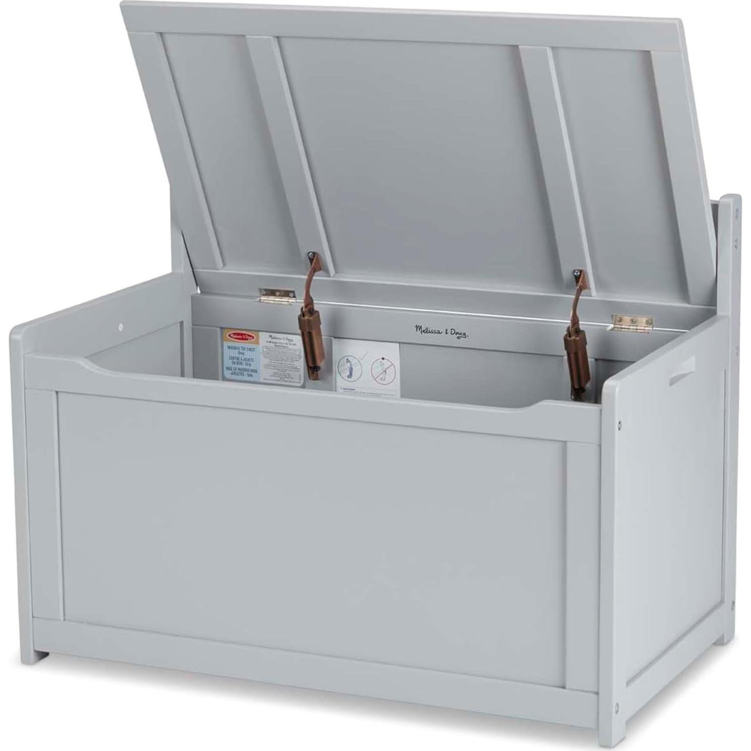 Cofre de Juguetes de Madera Melissa & Doug, Gris, 233.5L