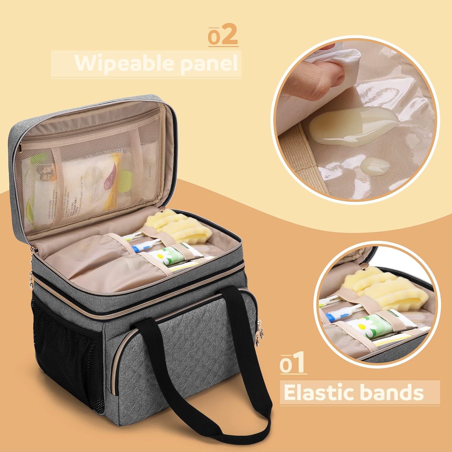 Bolsa para Extractor de Leche Luxja Doble Capa Gris 29x18x24cm