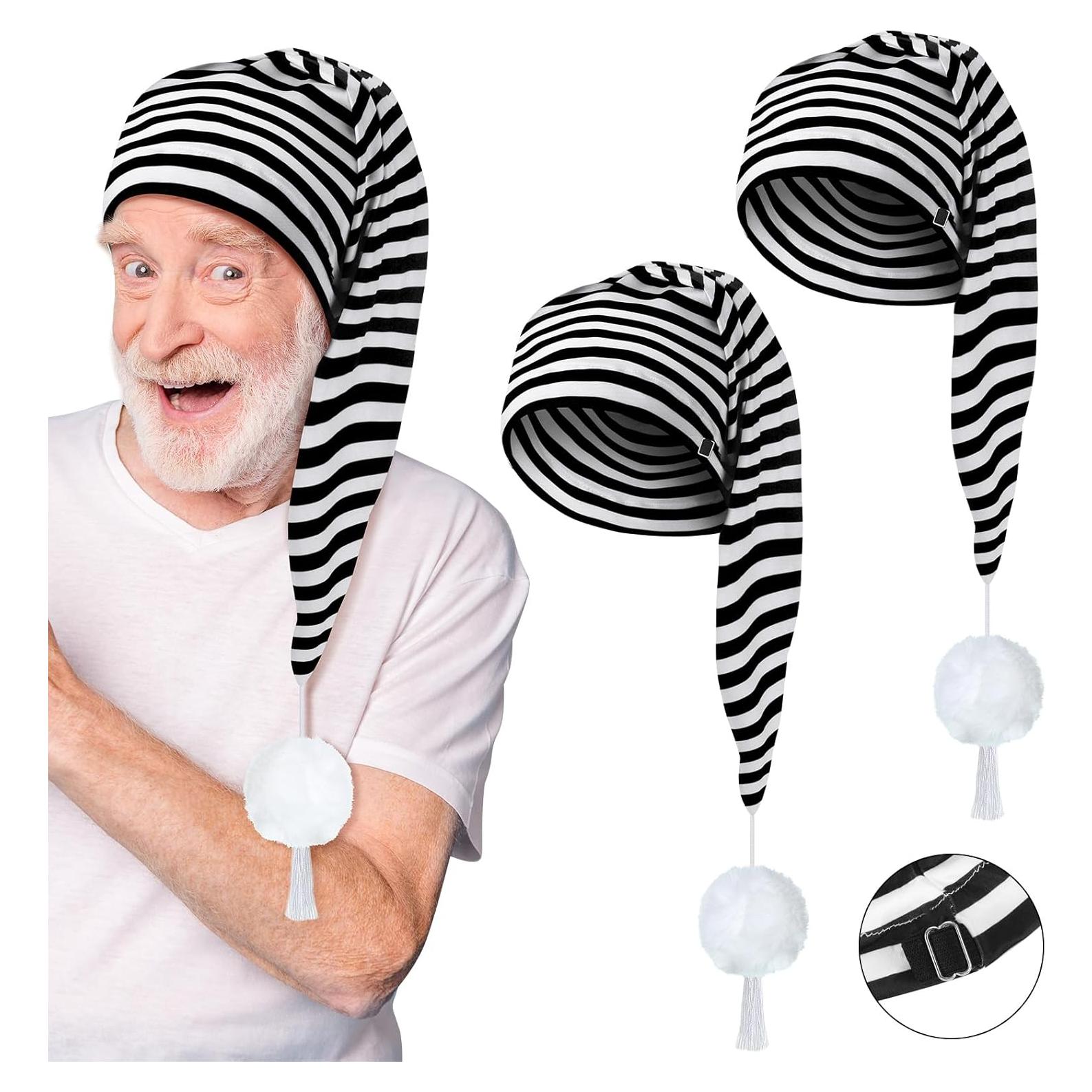 Gorro de Dormir Ajustable Eurzom para Hombre - 2 Pcs Rayas