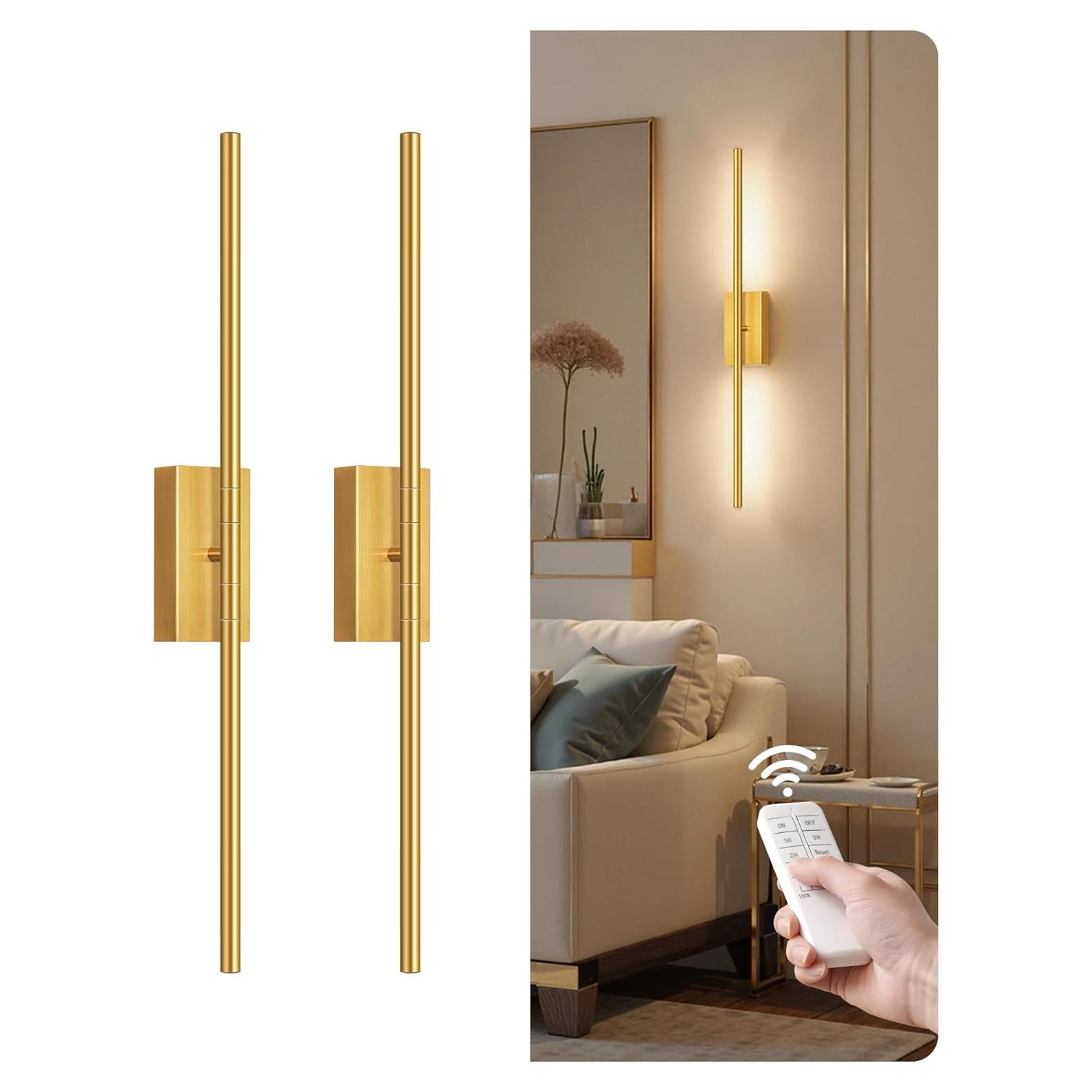 Apliques de Pared Inalámbricos GOEBLESON 70.1 cm Set de 2