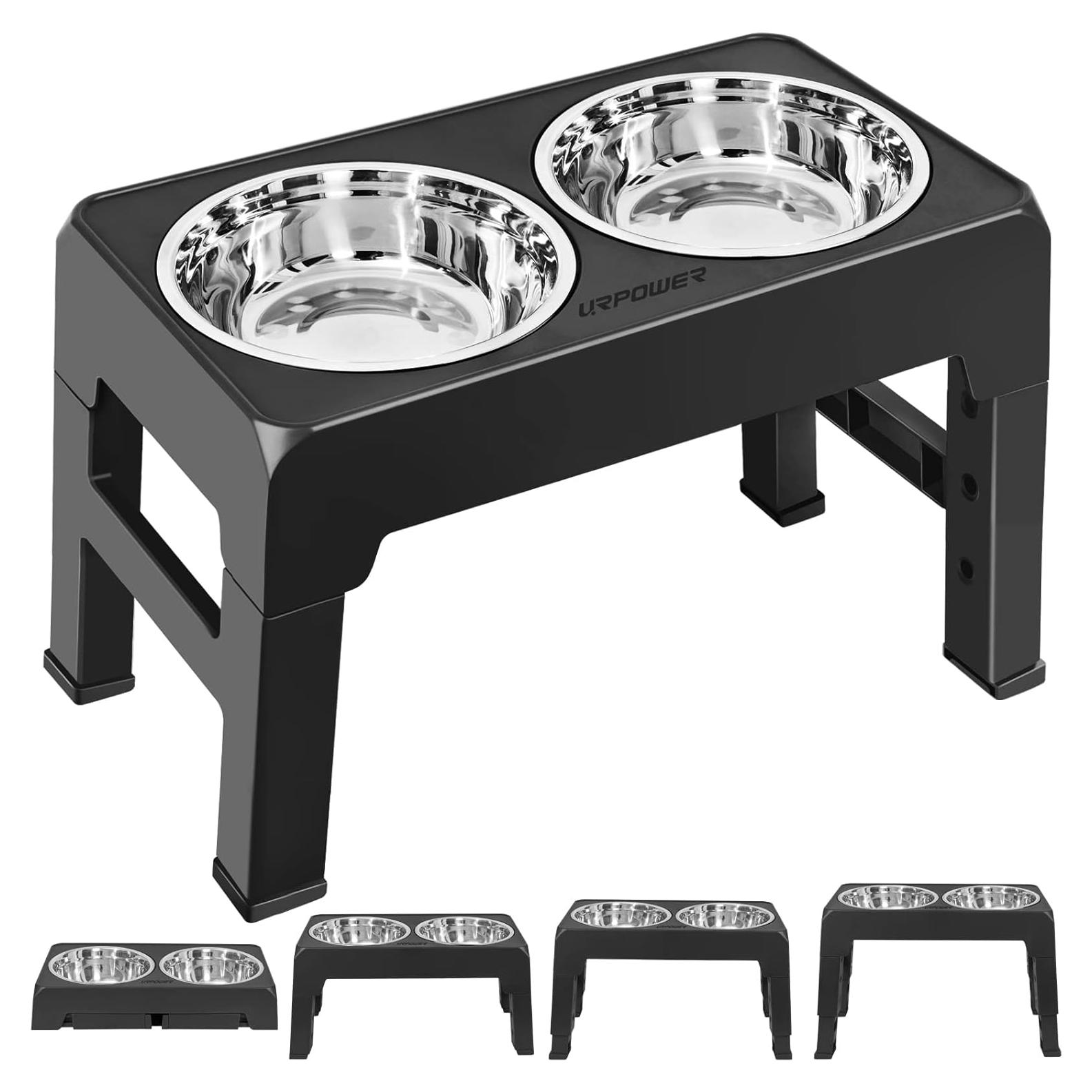 Soporte Elevado para Perros URPOWER 4 Alturas Ajustables