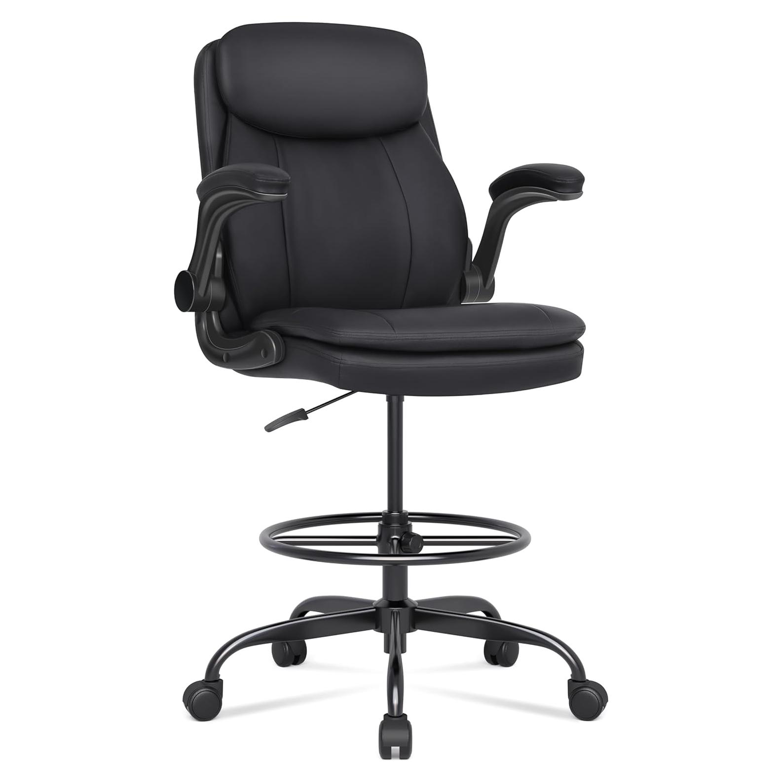 Silla de Dibujo Misolant Alta de Oficina con Reposabrazos Plegables