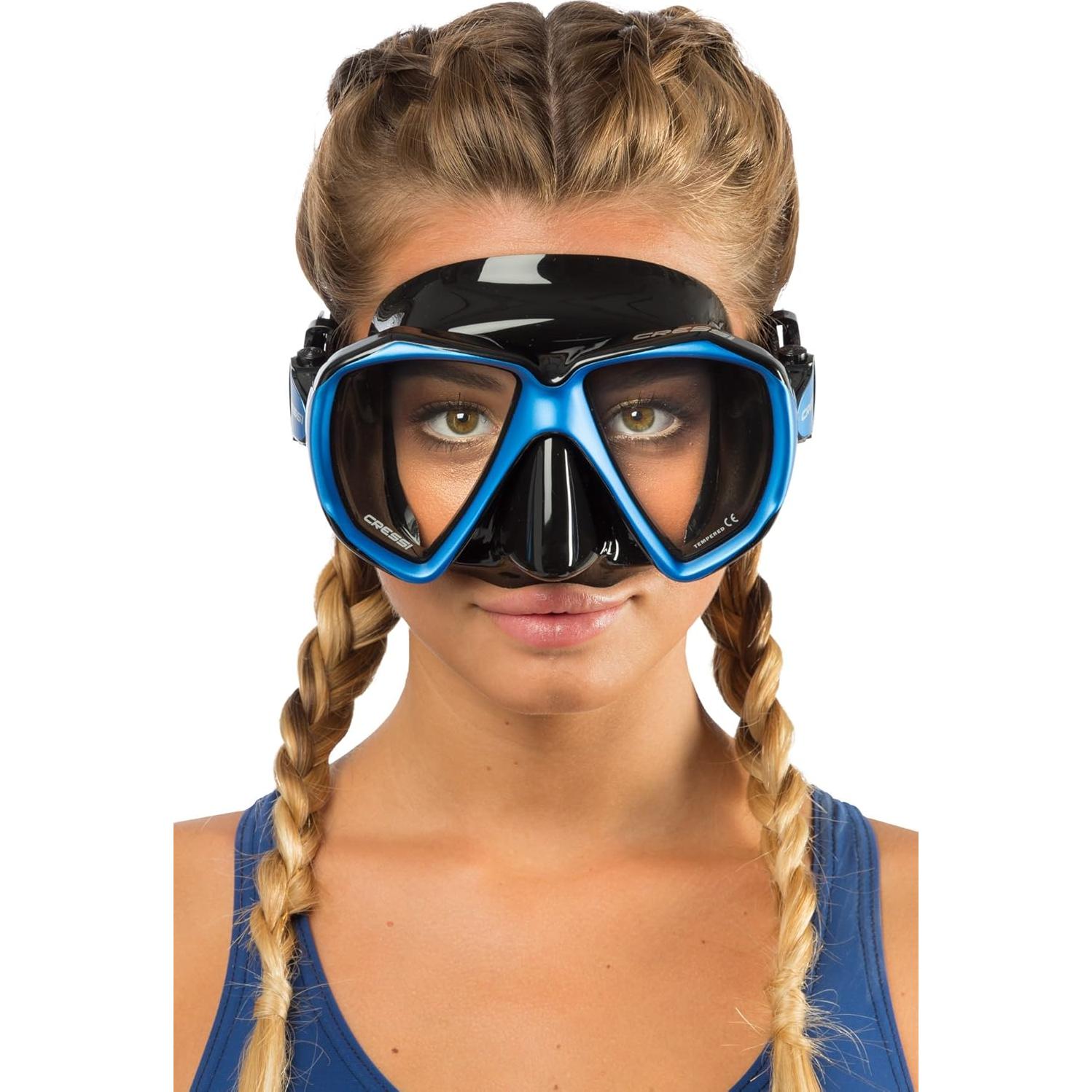 Cressi Máscara de Buceo Liberty Duo Silicona 100% Ajustable