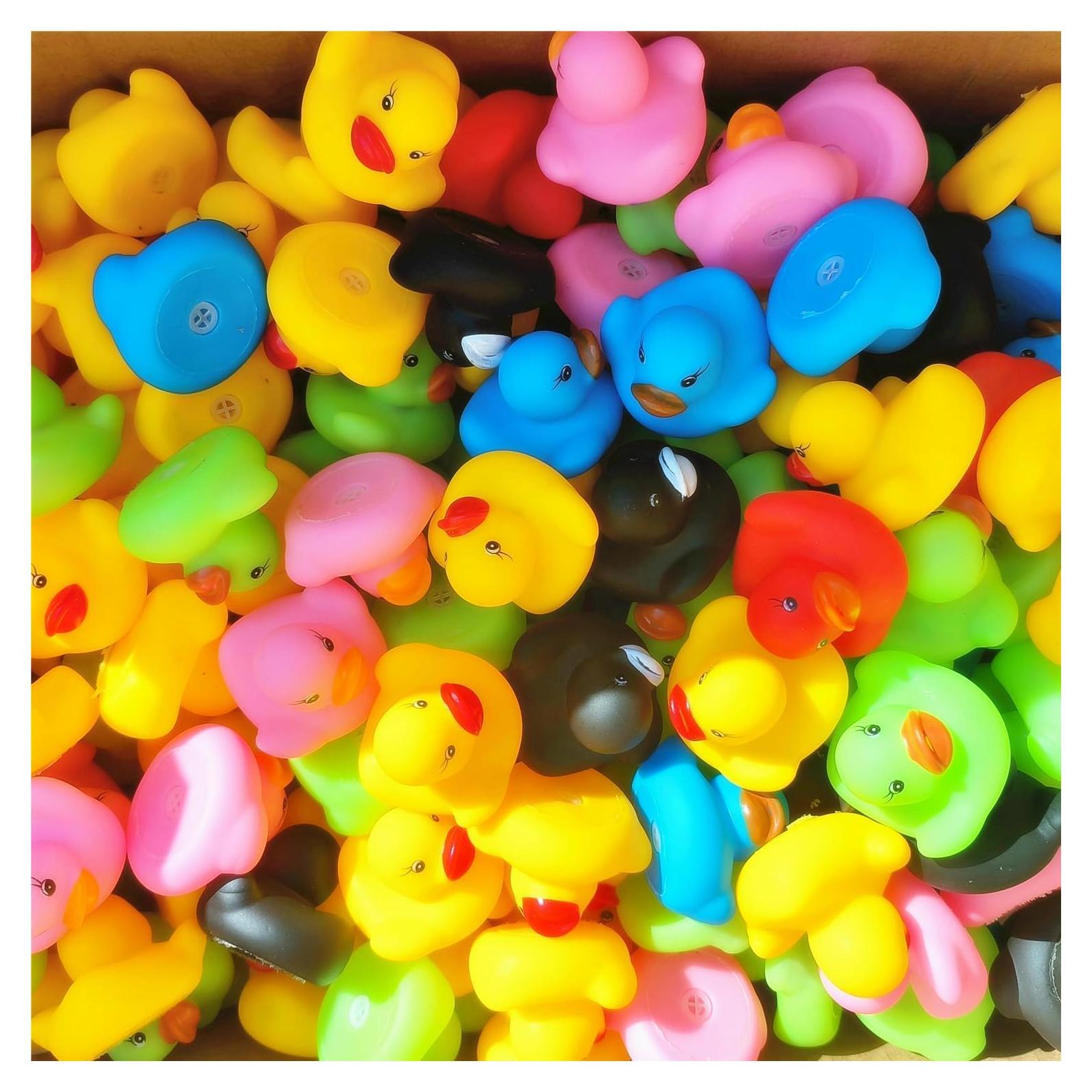 12 Patitos de Goma Multicolores para Baño Bebé - DZTIAN