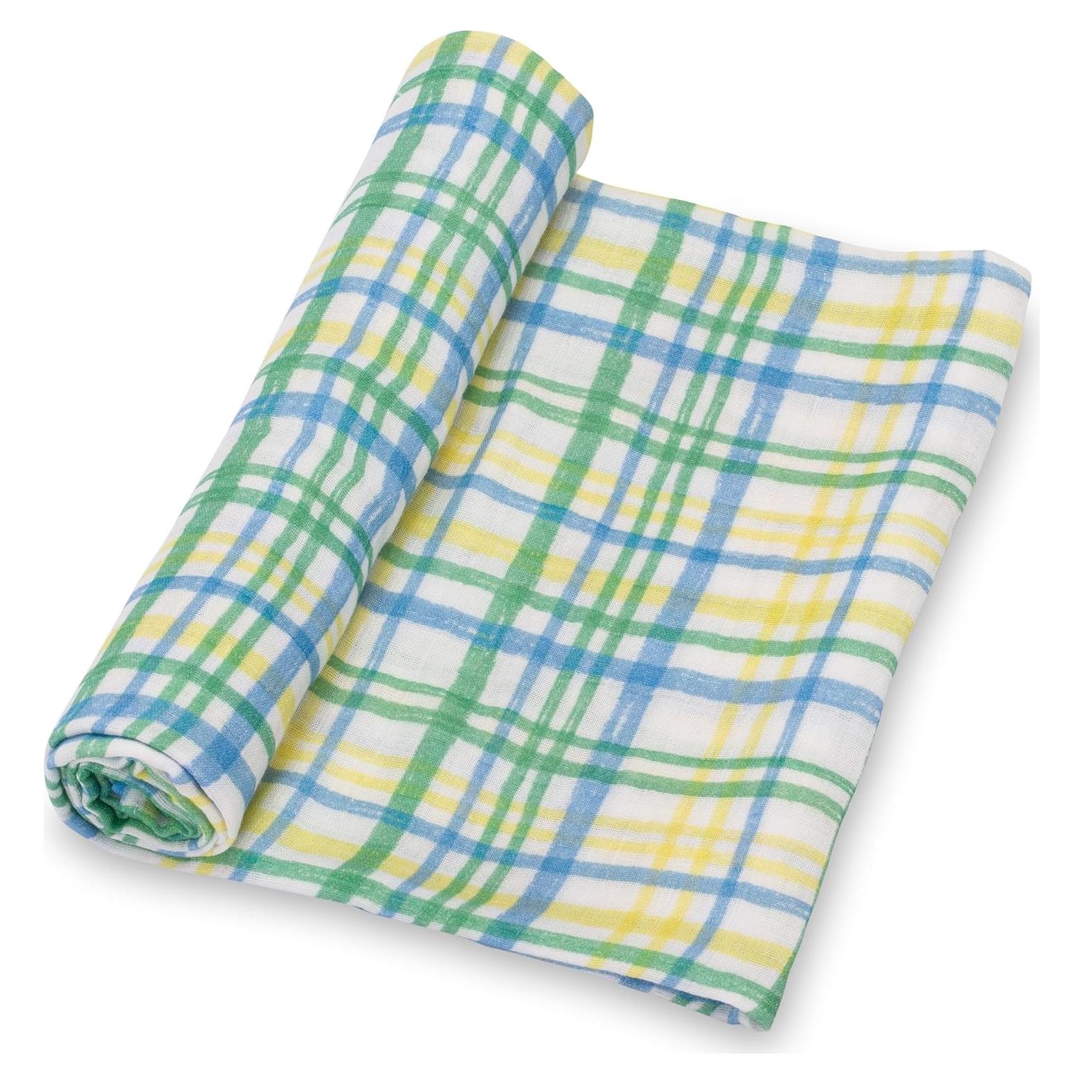 Manta de Envolver LollyBanks 100% Algodón 119x119 cm Cuadros