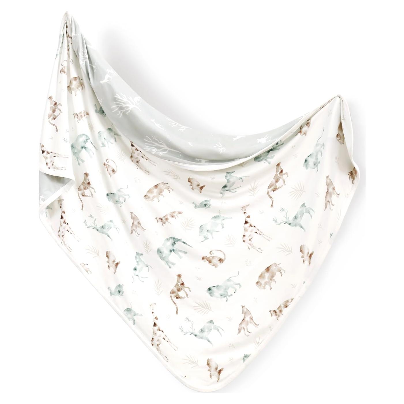 Manta para Bebés GRSSDER 86x112 cm Reversible Animal