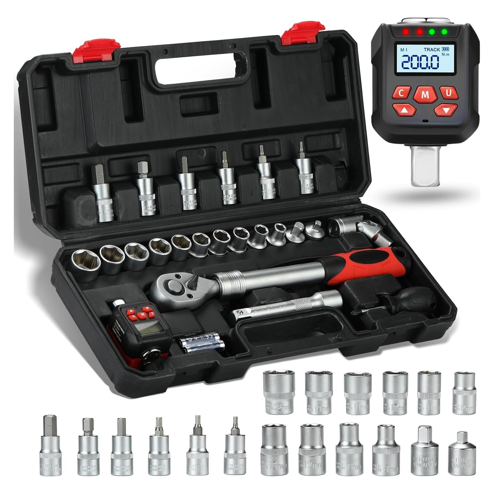 Juego de Adaptadores de Par Digital Yousnerc 10-200 Nm