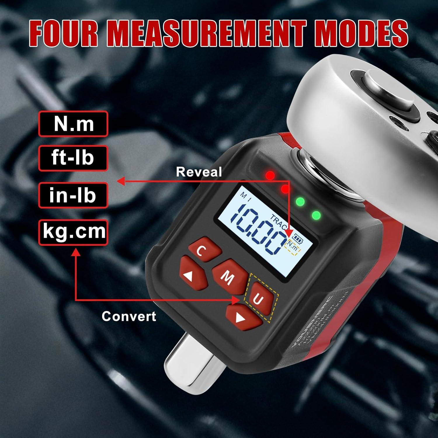 Juego de Adaptadores de Par Digital Yousnerc 10-200 Nm