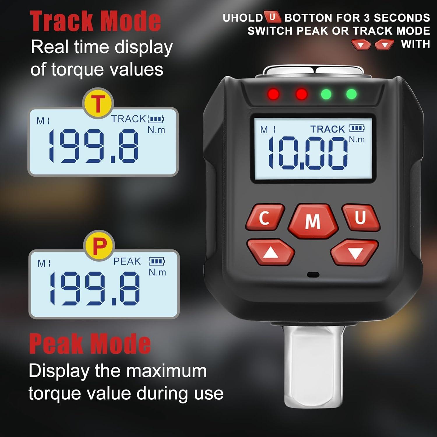 Juego de Adaptadores de Par Digital Yousnerc 10-200 Nm