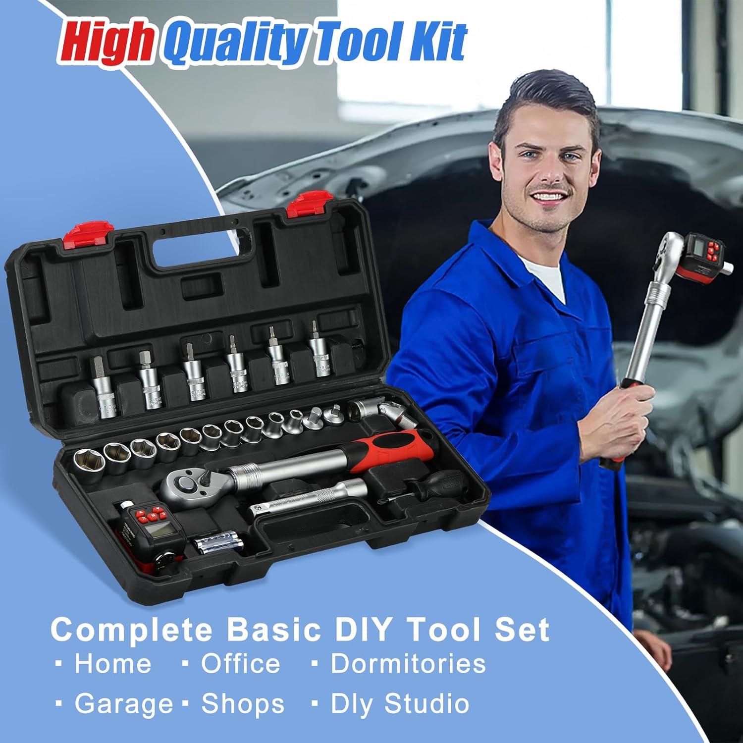 Juego de Adaptadores de Par Digital Yousnerc 10-200 Nm