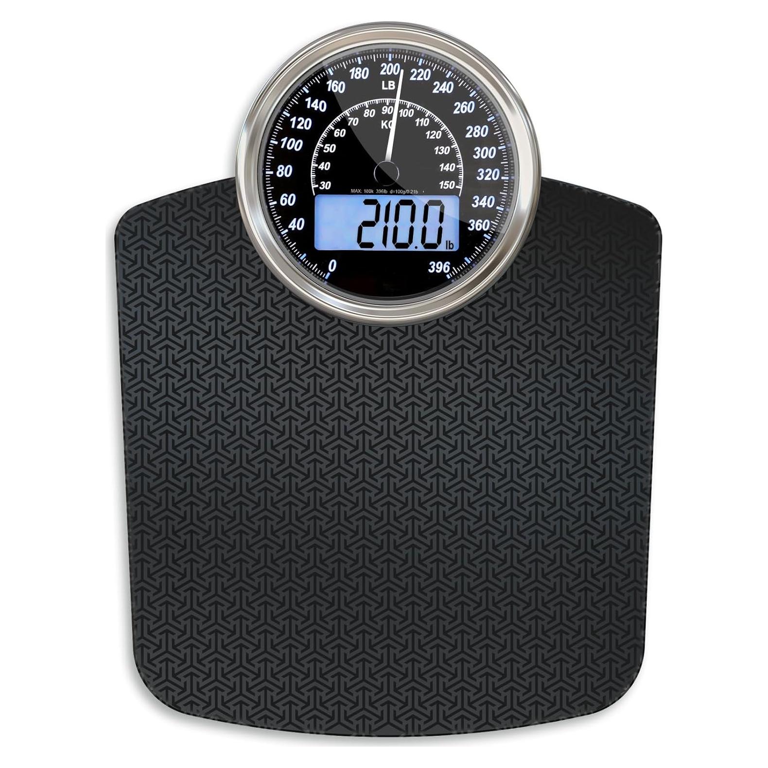 Báscula Híbrida Digital y Analógica Adamson 180kg Vidrio Templado