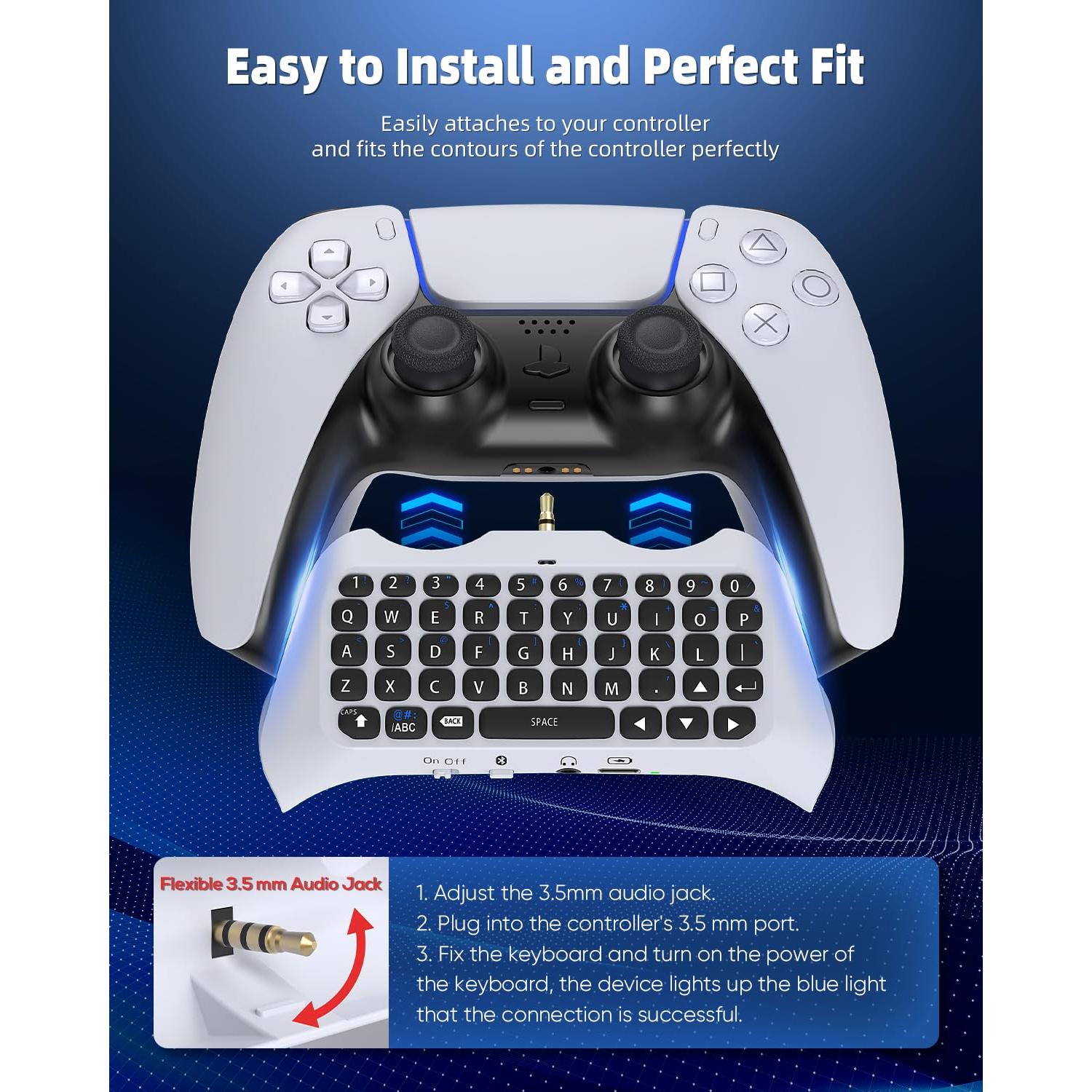Teclado Inalámbrico MENEEA para PS5 Pro con Altavoz