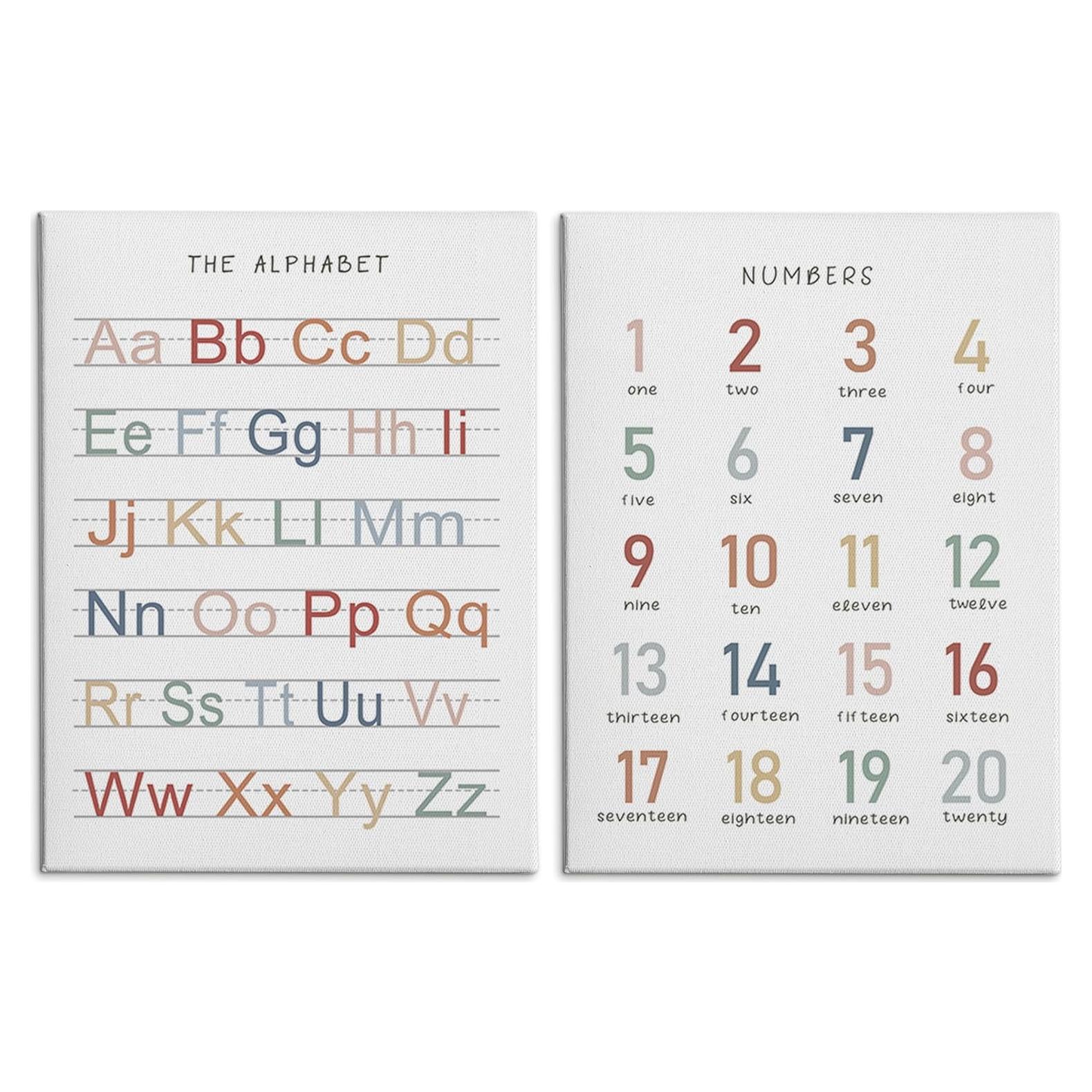 Conjunto de 2 Pósters de Arte de Lienzo HRQKO 28x36 cm