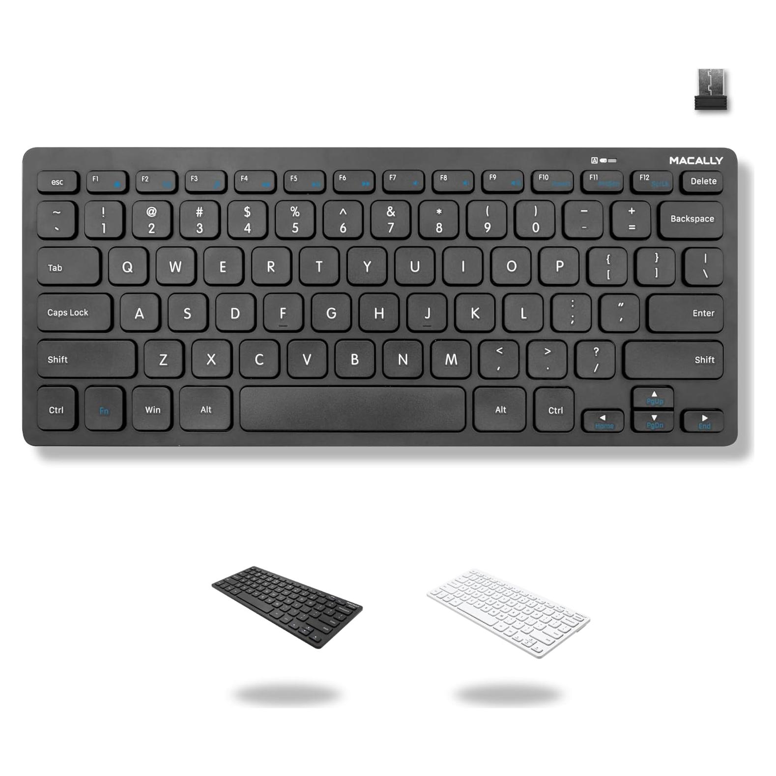 Teclado Inalámbrico Compacto Macally Negro - 78 Teclas