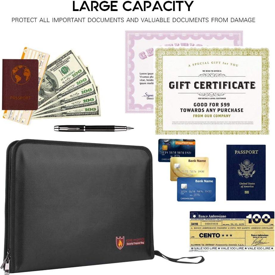 Bolsa de Documentos HSP-HSWITI A4 Resistente al Fuego y Agua