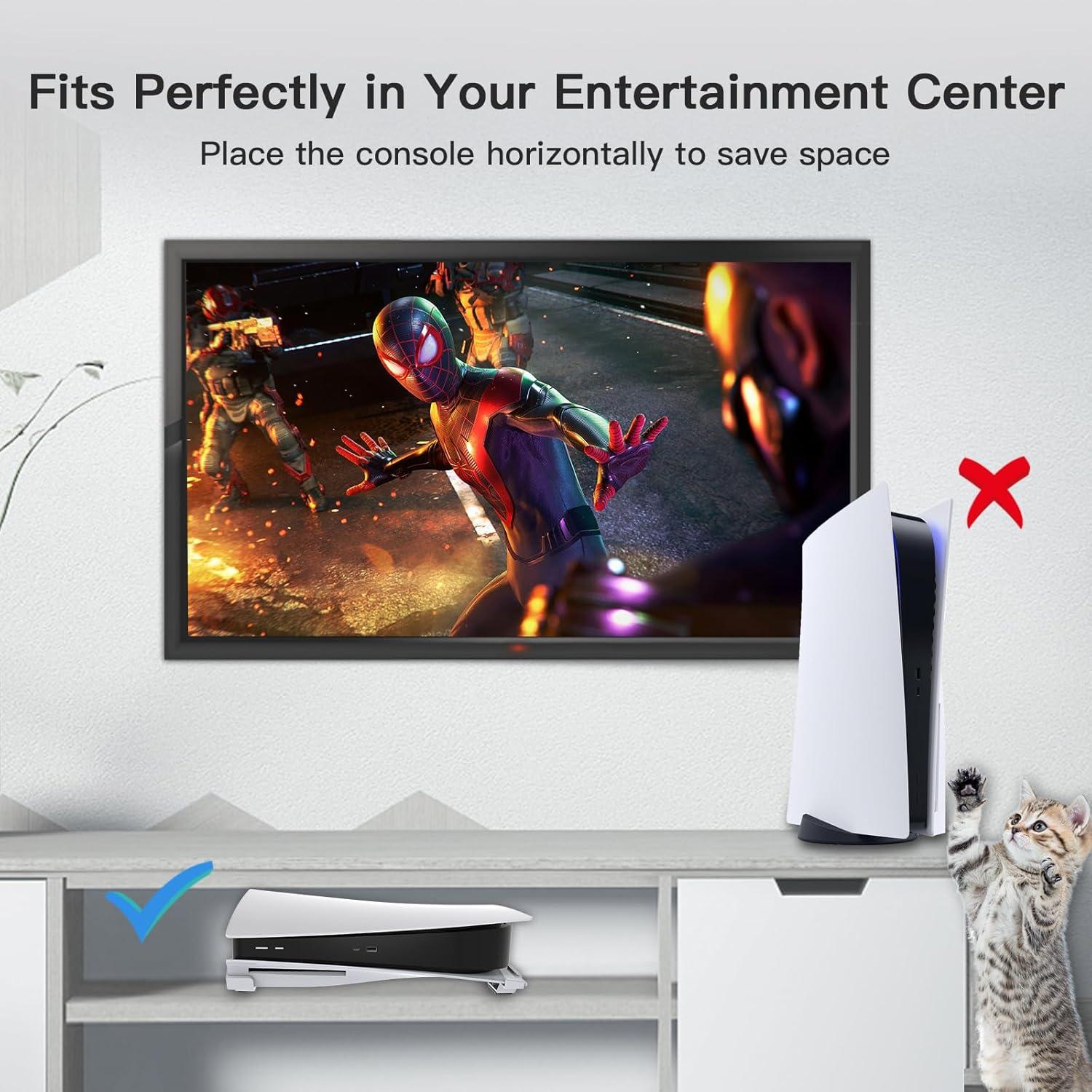 Soporte Horizontal NexiGo PS5 Blanco - Base Antideslizante