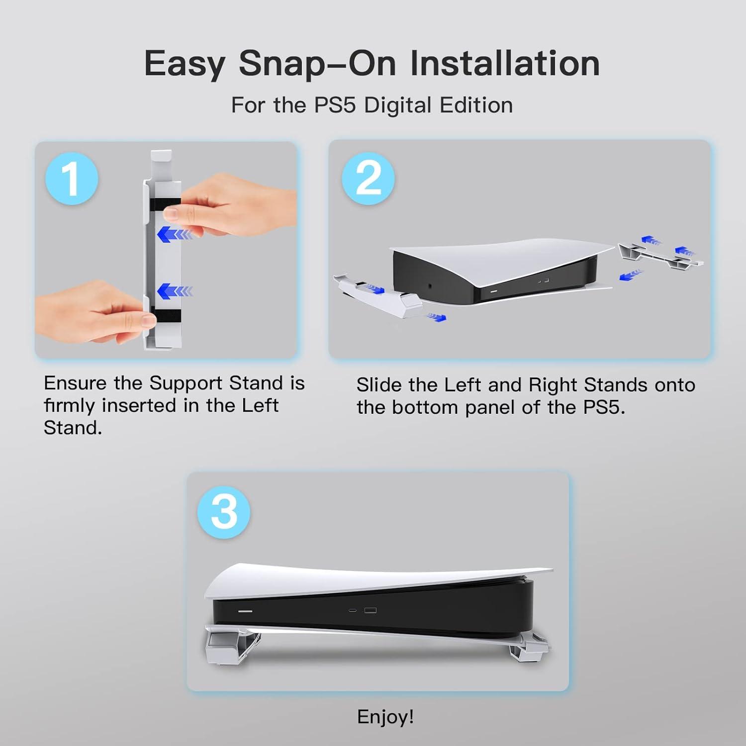 Soporte Horizontal NexiGo PS5 Blanco - Base Antideslizante