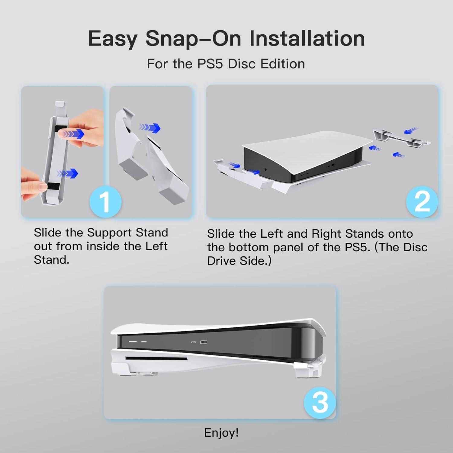 Soporte Horizontal NexiGo PS5 Blanco - Base Antideslizante