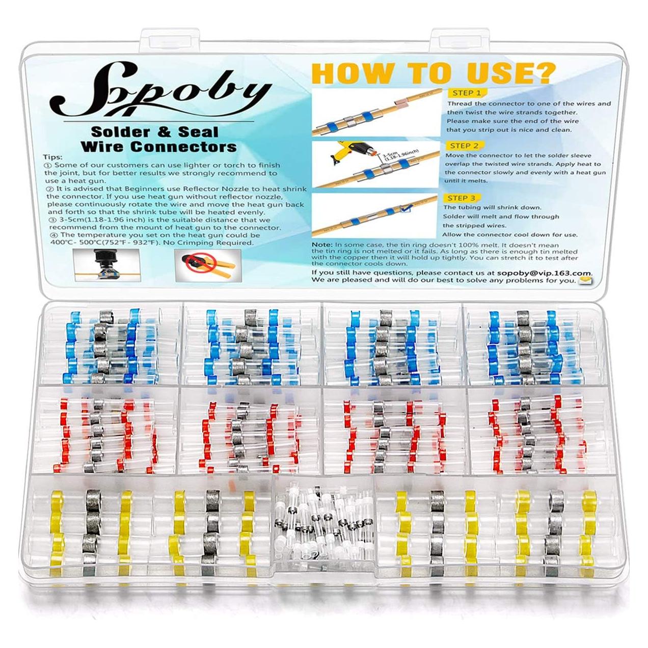 Kit de 120 Conectores de Cable Aislados Sopoby - Impermeables