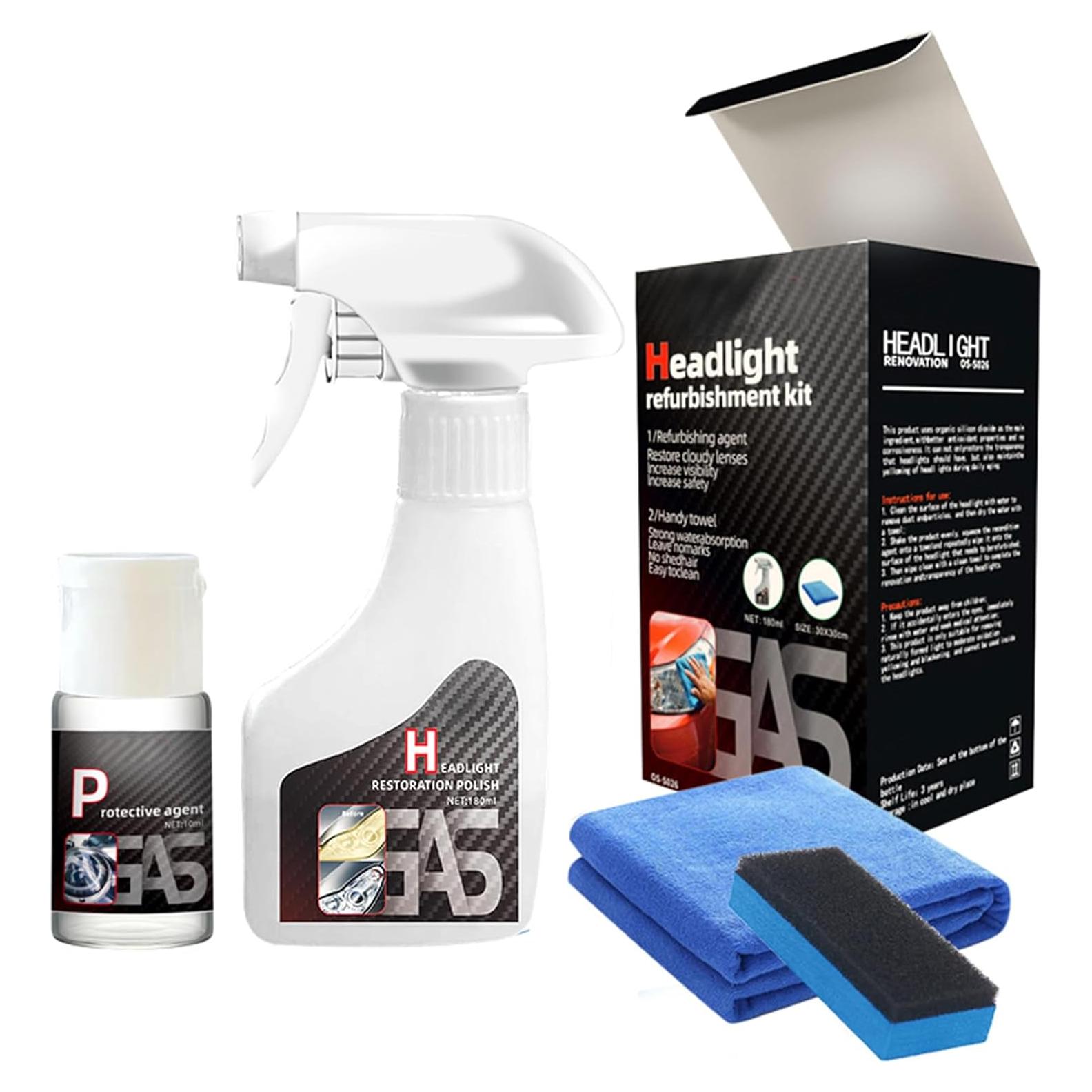 Kit de Restauración de Faros ZMHUM 180ml - Limpieza y Protección UV