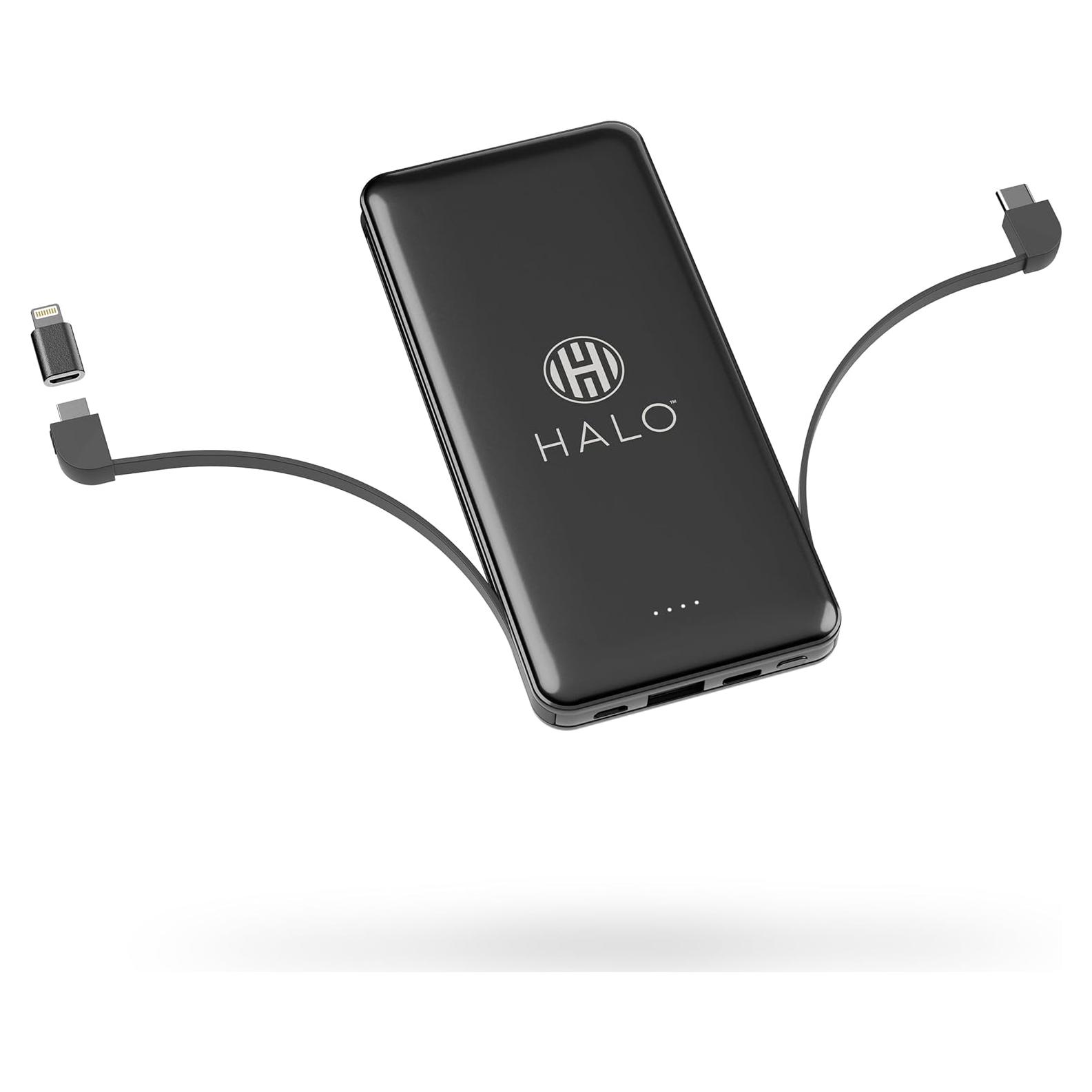 Batería Externa HALO 10,000 mAh con Carga Rápida - Negro