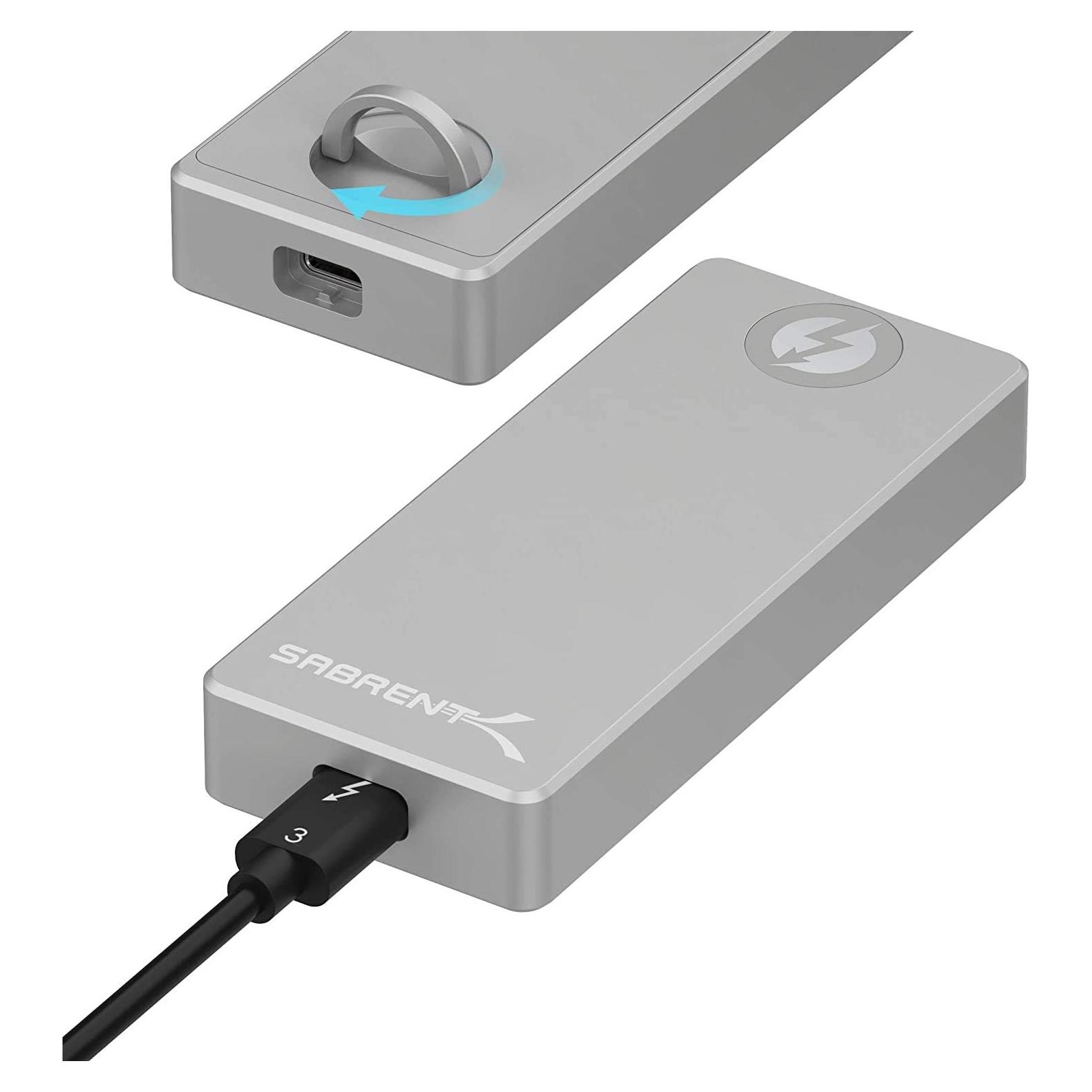 Caja Aluminio Sabrent M.2 NVMe Thunderbolt 3 Sin Herramientas