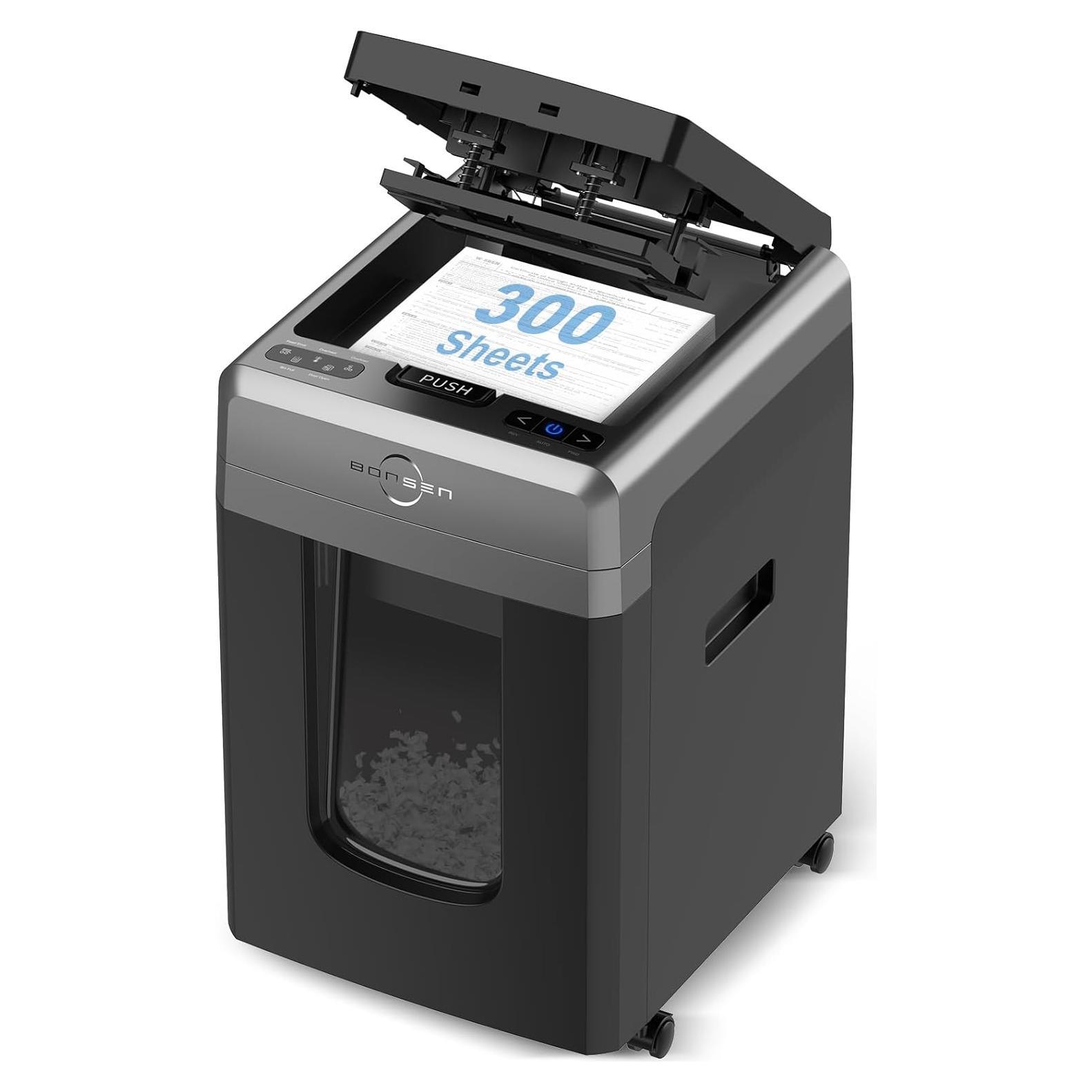 Trituradora de Papel BONSEN S3113 Automática 300 Hojas 60 Min