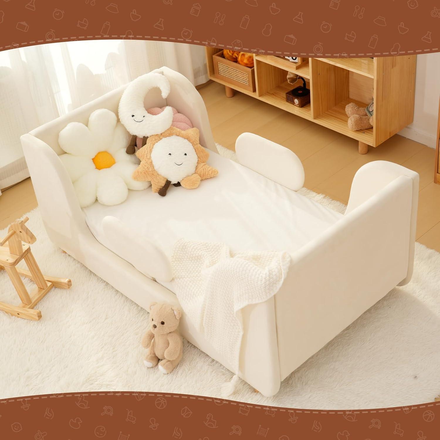 Cama para Niños DoCred - Estructura Baja con Barandillas - 142x80 cm