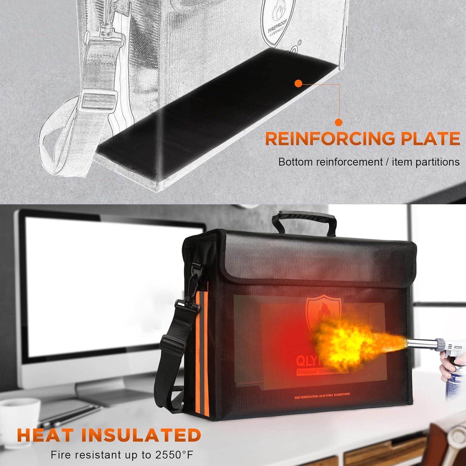 Bolsa de Documentos a Prueba de Agua y Fuego - 43x30 cm