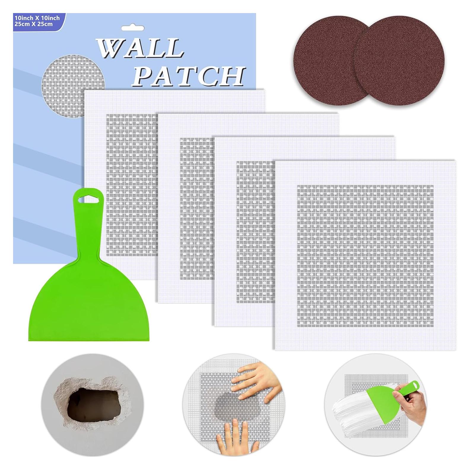 Kit de Reparación de Paneles de Yeso BENBUWN 4 Parches 25.4 cm