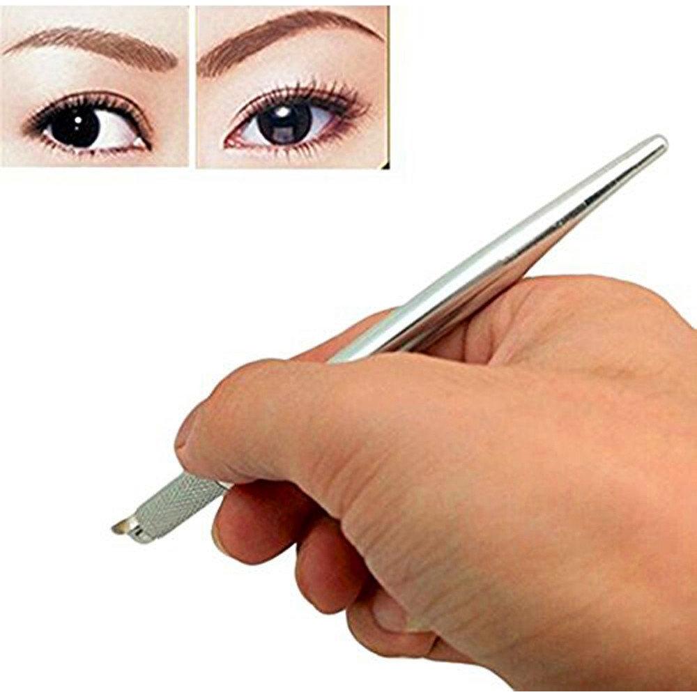 Kit de Microblading Pinkiou 5 Piezas Bolígrafos Plateados