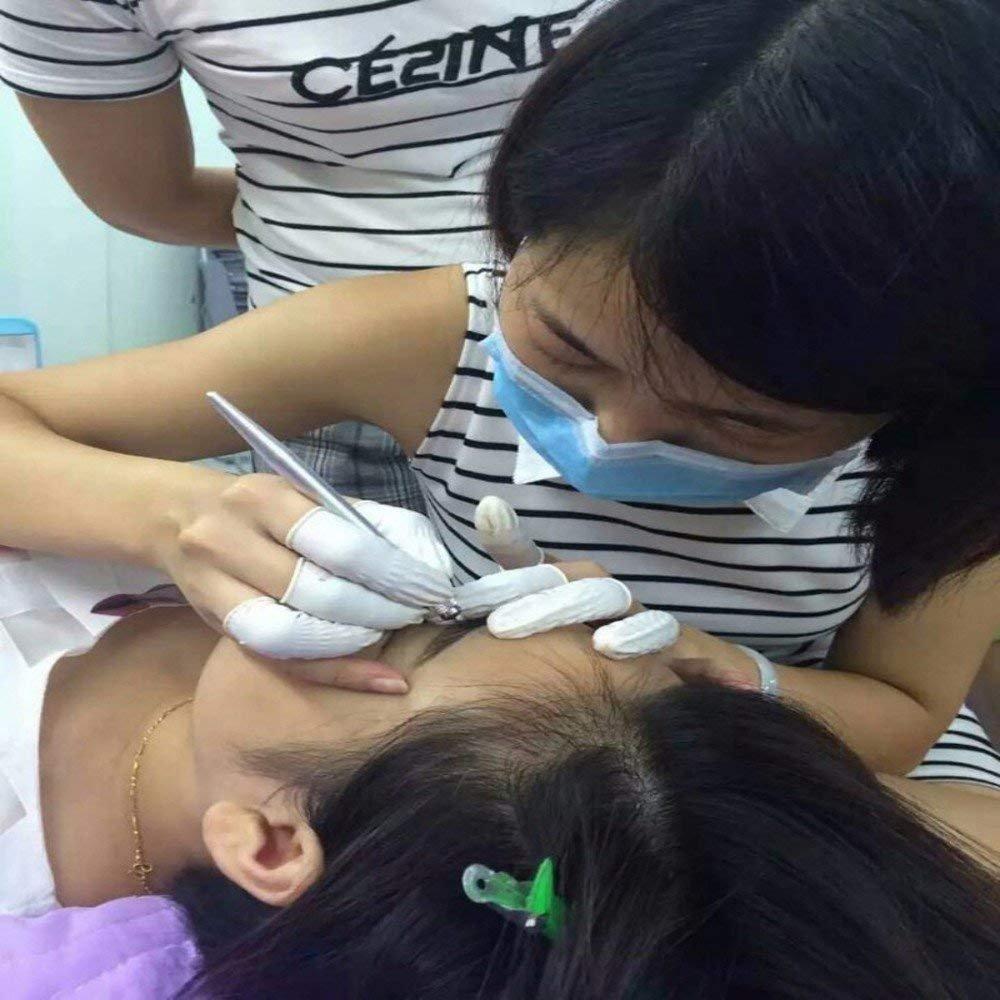 Kit de Microblading Pinkiou 5 Piezas Bolígrafos Plateados