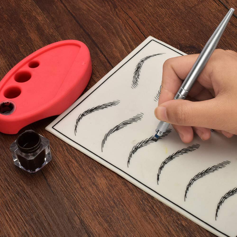 Kit de Microblading Pinkiou 5 Piezas Bolígrafos Plateados