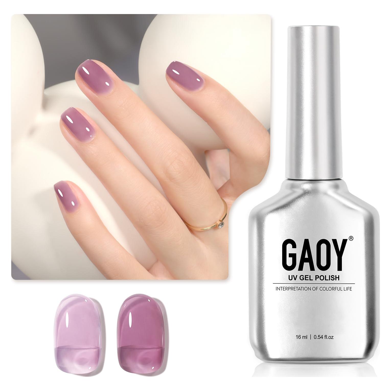 Gel de Uñas Translucido GAOY 16ml Cristal de Amatista
