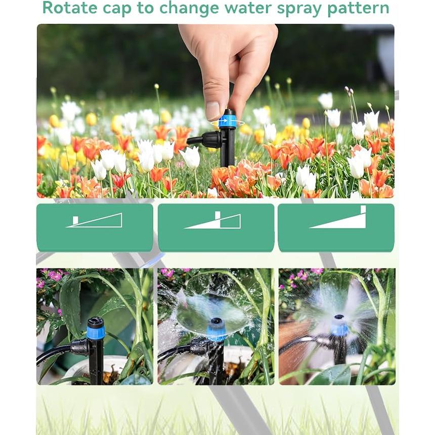 Kit de Riego por Goteo Automático Alxcellion 10.97m Jardín