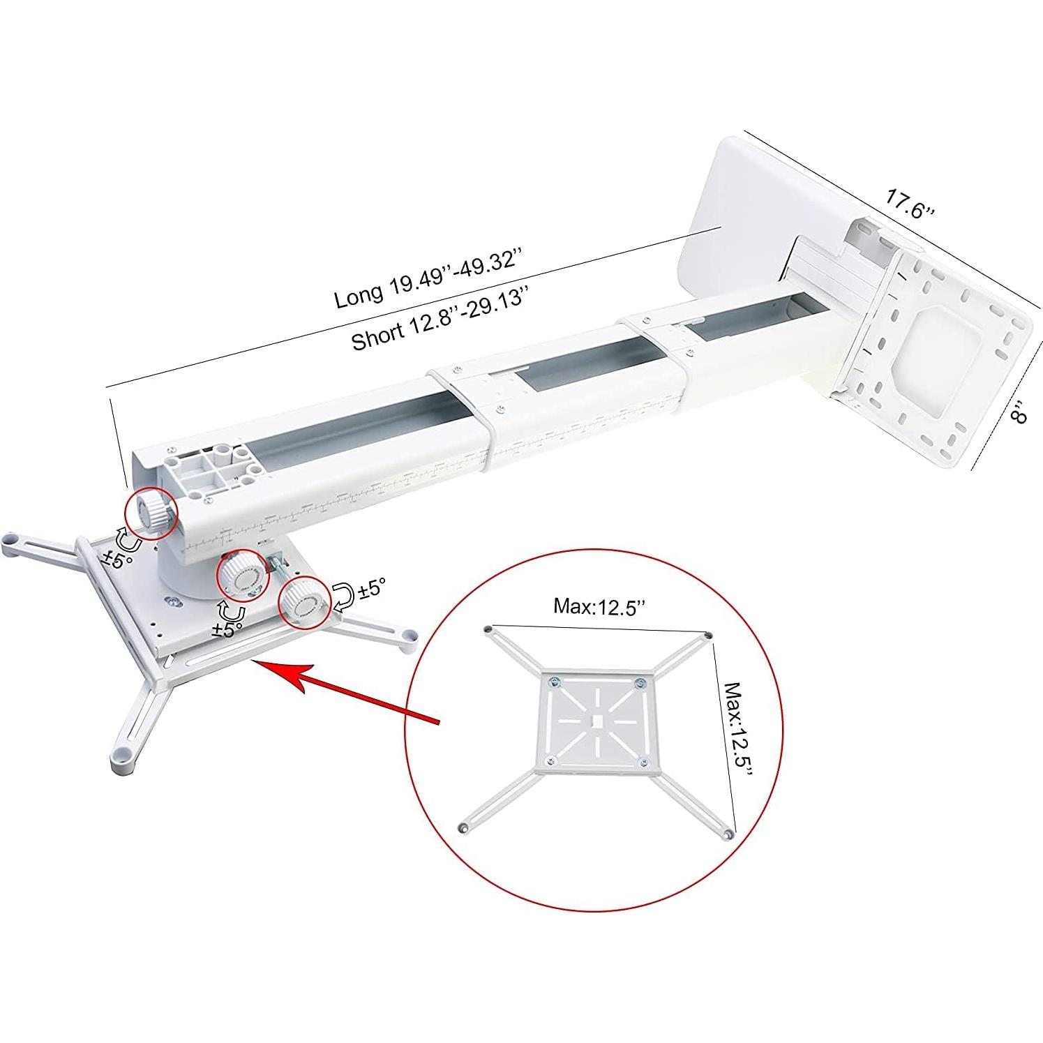 Soporte de Pared para Proyector N/C Telescópico Ajustable 9.98kg
