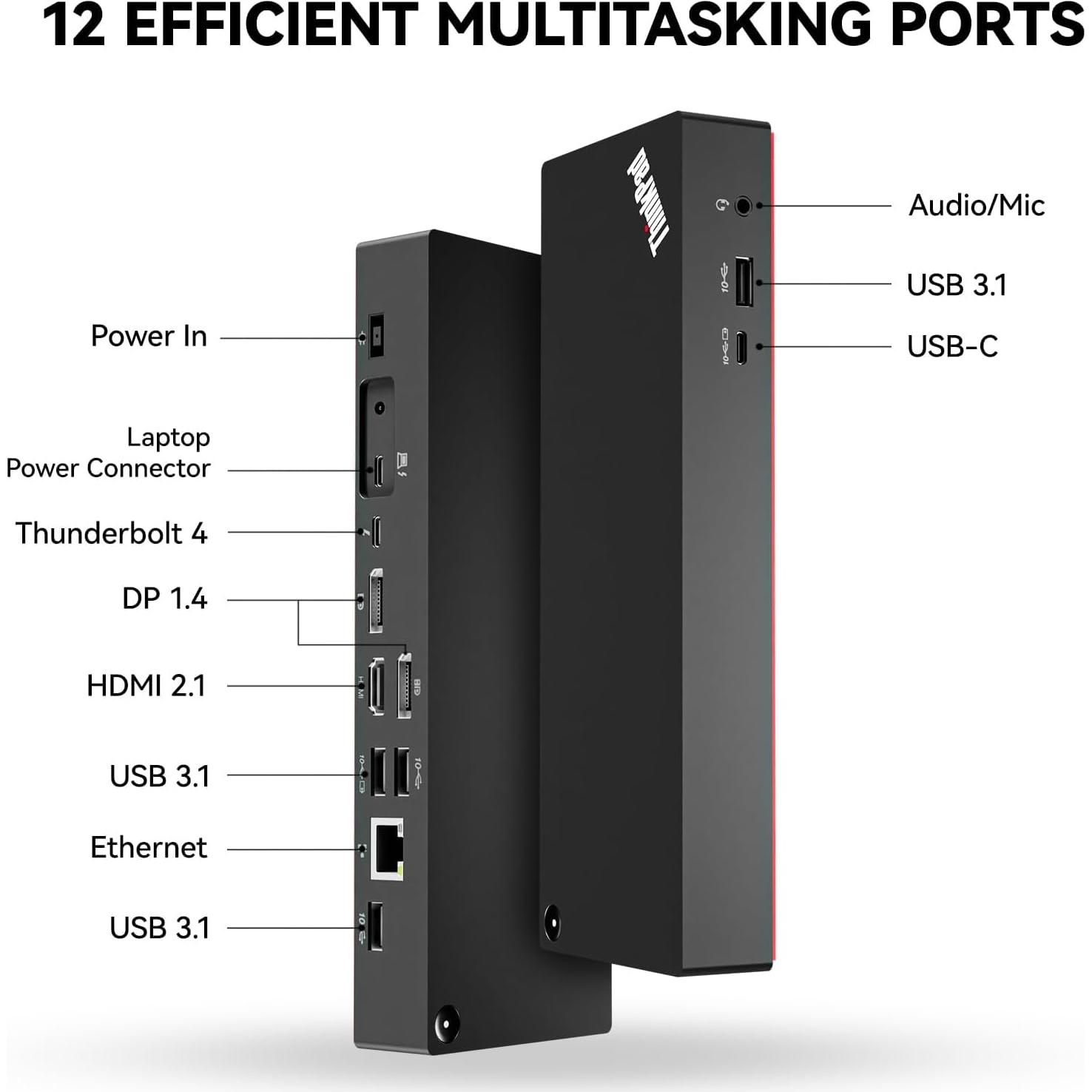 ThinkPad Estación Acoplamiento Thunderbolt 4 230W 4 Monitores