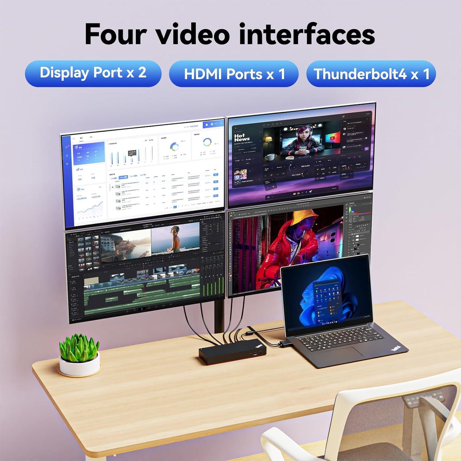 ThinkPad Estación Acoplamiento Thunderbolt 4 230W 4 Monitores