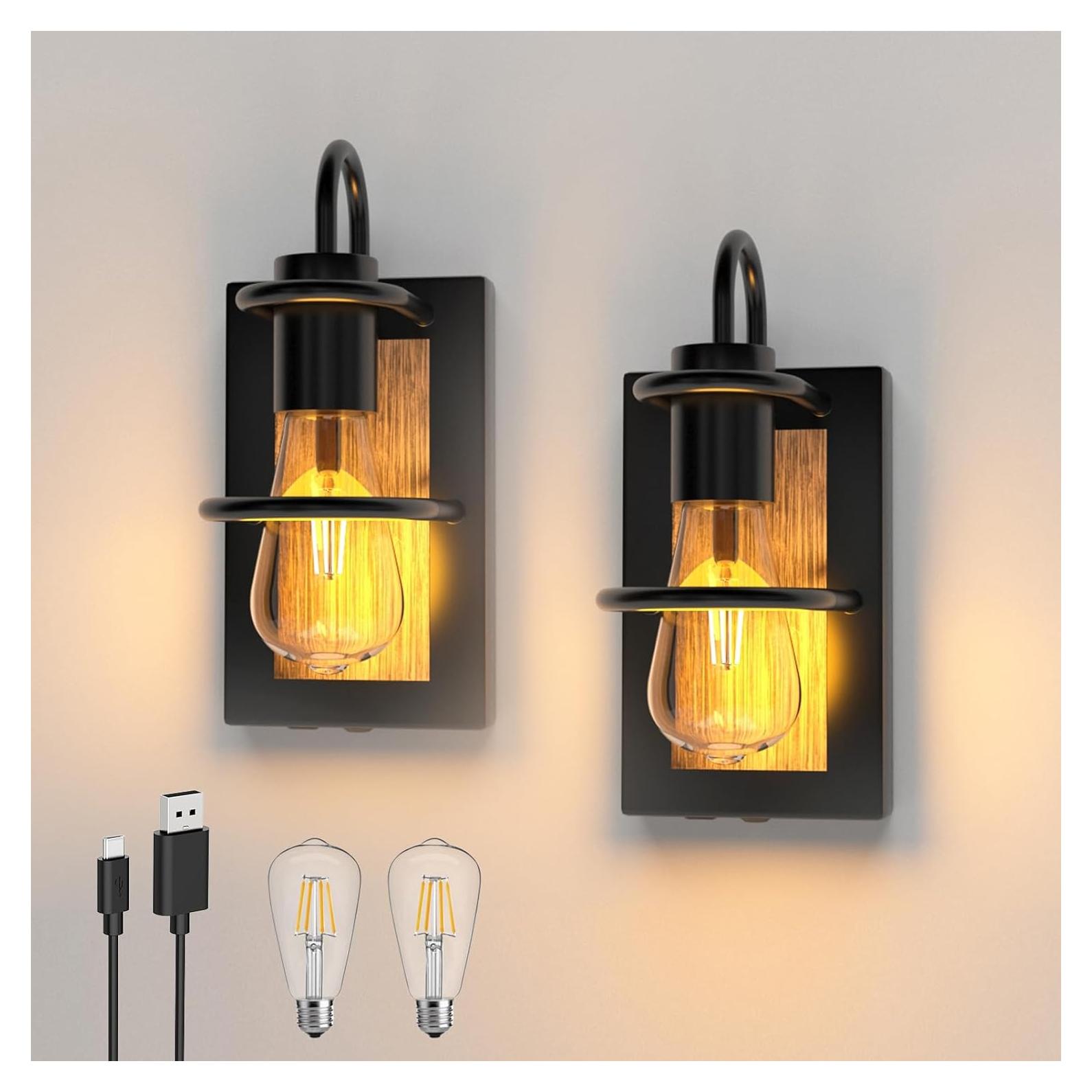 Lámpara de Pared Vintage ThyFenno Recargable 17.8x12.7cm