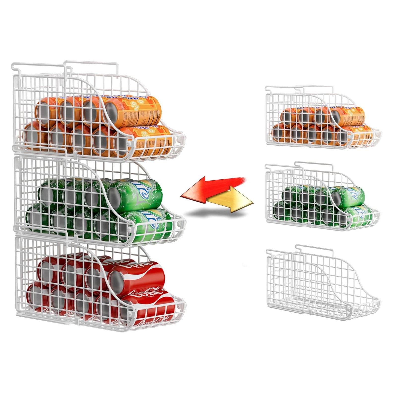 Organizador de Latas Apilable Sonyabecca 3-Pack Blanco