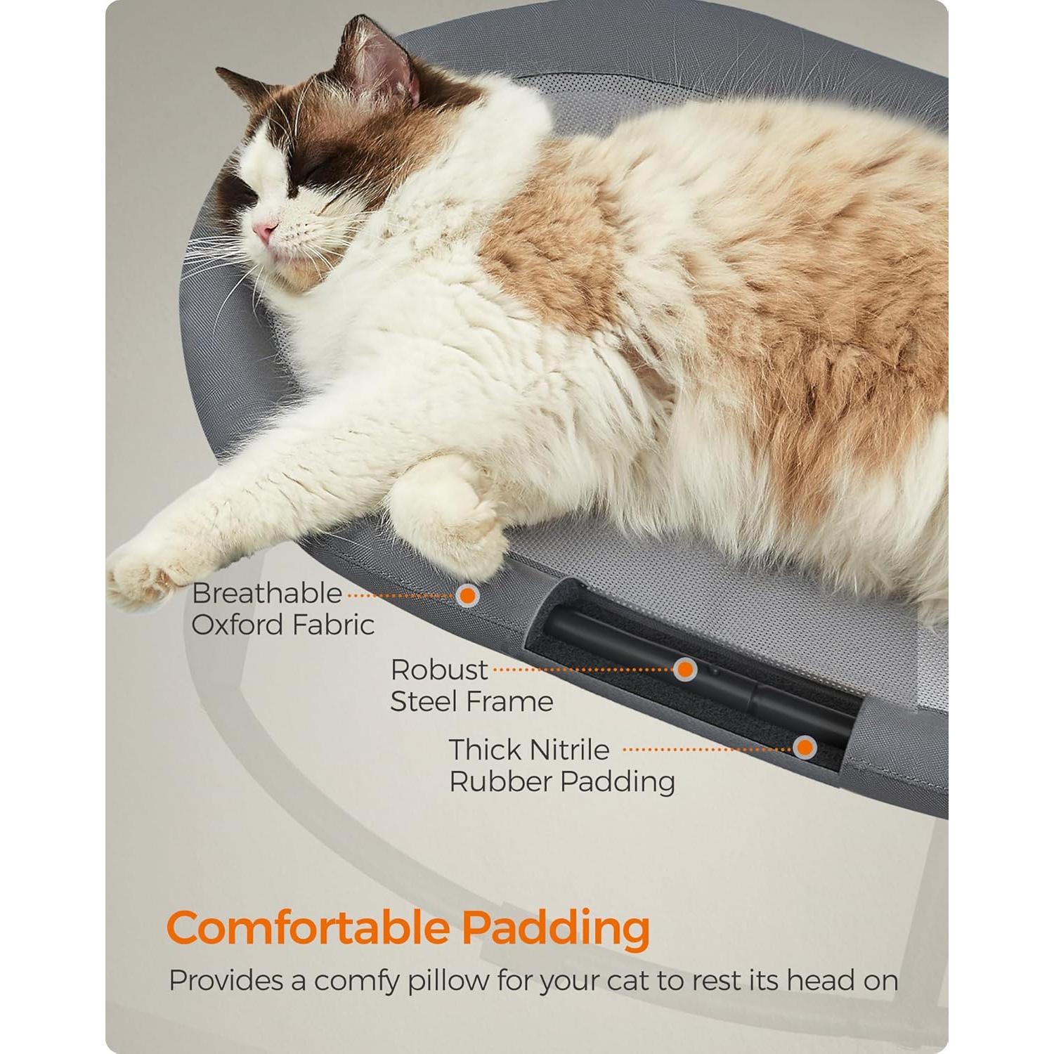 Cama para mascotas Feandrea ovalada, hamaca para gatos gris