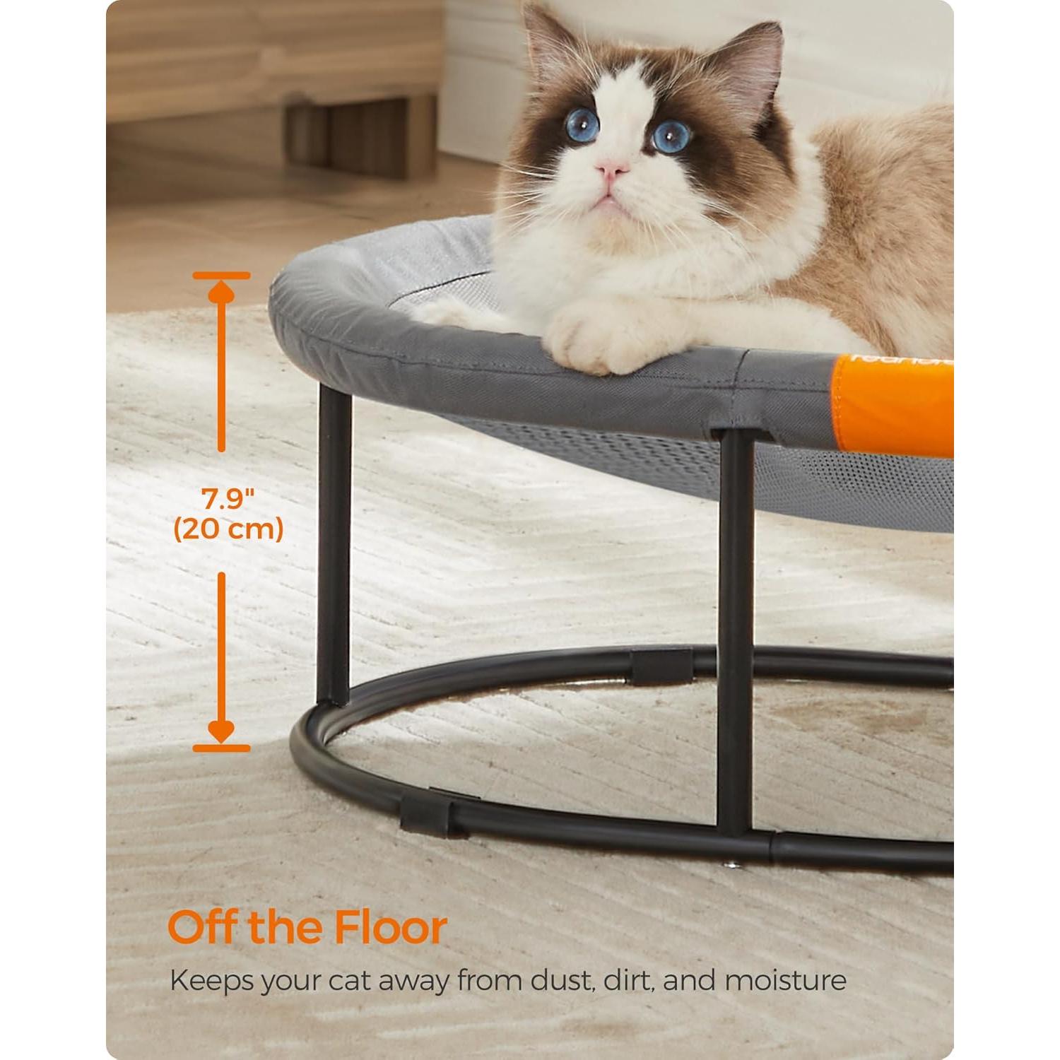 Cama para mascotas Feandrea ovalada, hamaca para gatos gris