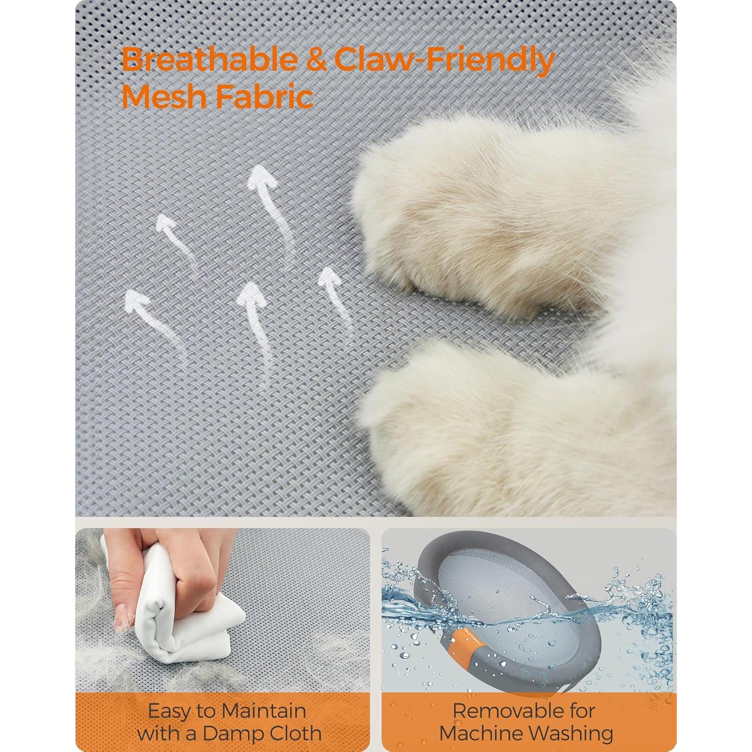 Cama para mascotas Feandrea ovalada, hamaca para gatos gris